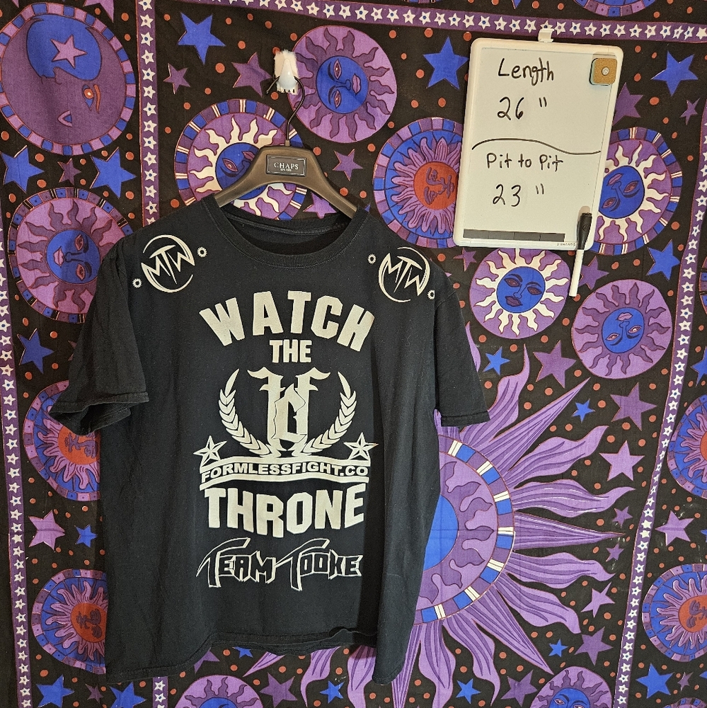 Team Tooke MMA Watch The Throne Double Sided Cornerman T-Shirt!